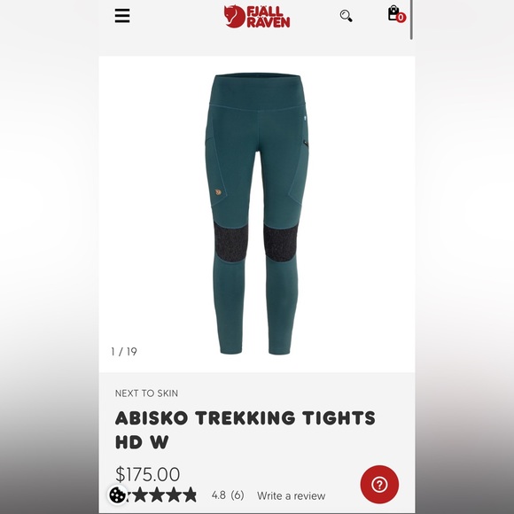 Fjall Raven abisko trekking tights leggings, women’s size xxs - Picture 3 of 10